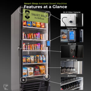 AI Smart Shop Ambient Snack Vending Machine view 2