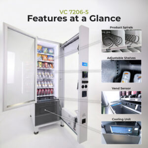 VC 7206-5S ADA White Ambient Snack Machine view 3